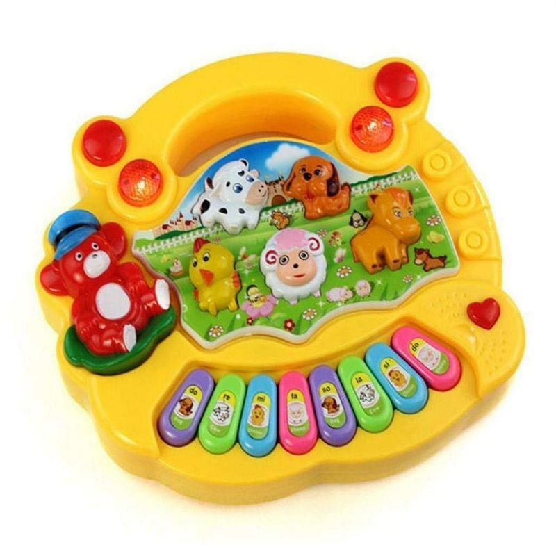 آلة موسيقية للتعليم المبكر للأطفال ، لعبة طفل يبلغ من العمر 1 سنة ، بيانو مزرعة حيوانات ، ألعاب تنموية موسيقية للأولاد