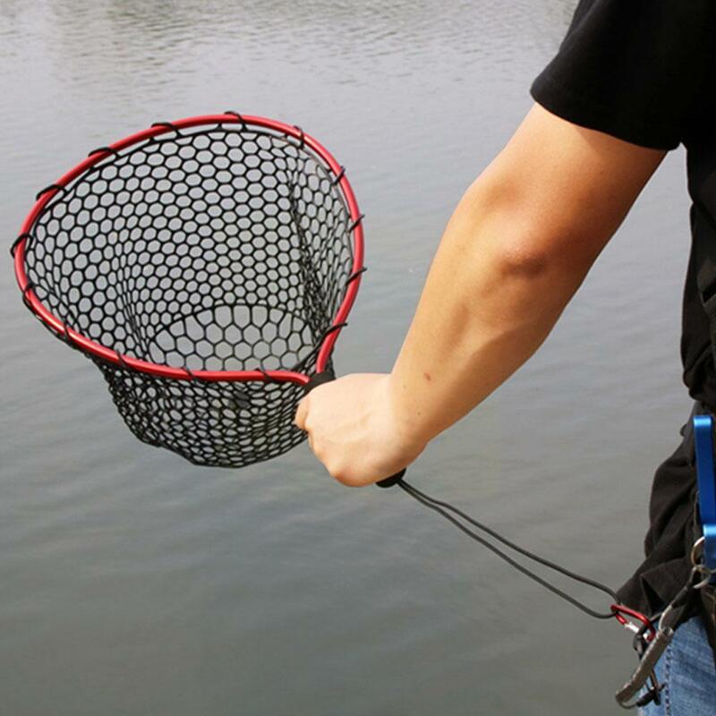 المحمولة الصيد صافي سيليكون شبكة أرضية السمكة إيفا مقبض أدوات قوس شبكات الألومنيوم الصيد قبضة X4R1