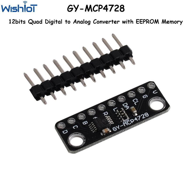 MCP4728 12 بت رباعية الرقمية لتحويل التناظرية مع ذاكرة EEPROM DAC اندلاع وحدة الاستشعار I2C واجهة منخفضة الطاقة GY-MCP4728