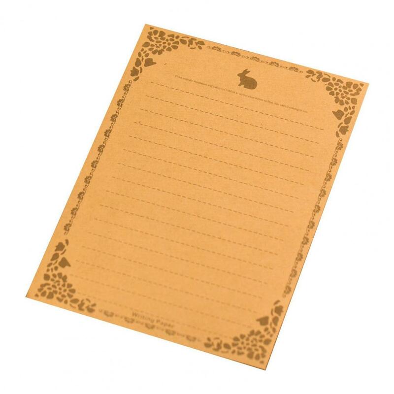 100 قطعة/الحقيبة رسالة ورقة Vintage ترك رسالة طوي أرنب رسالة كرافت ورقة مغلف رسالة ورقة اللوازم المدرسية