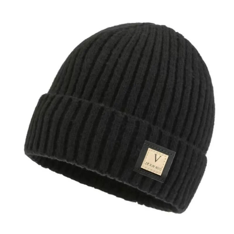 حماية الأذن أفخم قبعة القبعات ، أحادية اللون ، رشاقته ، قبعة محبوك الدافئة ، في الهواء الطلق الموضة ، الشتاء