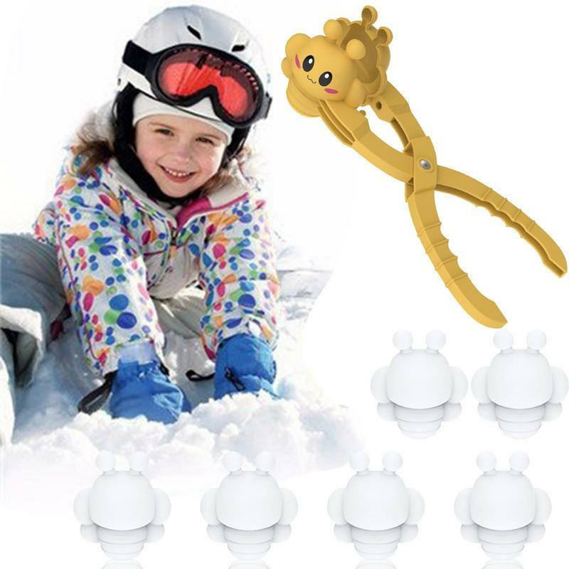 مشبك صانع كرة الثلج مع شكل النحل للأطفال ، صانع كرة الثلج ، لعب لعبة كليب ، 3-12 أطفال