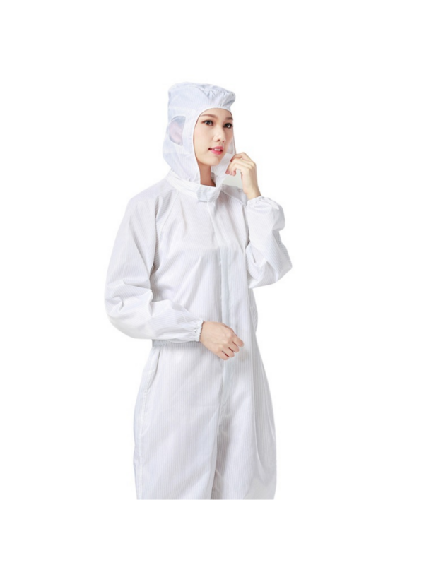4 ألوان ملابس واقية ملابس نظيفة مكافحة ساكنة معطف العمل ارتداء أبيض/أزرق/أصفر/وردي 1 قطعة