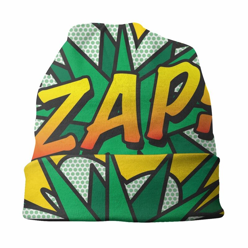 ZAP كوميدي كتاب البوب الفن بيني قبعات الرجال النساء للجنسين الهيب هوب الشتاء الدافئة متماسكة قبعة الكبار الرجعية متعة شعار بونيه القبعات