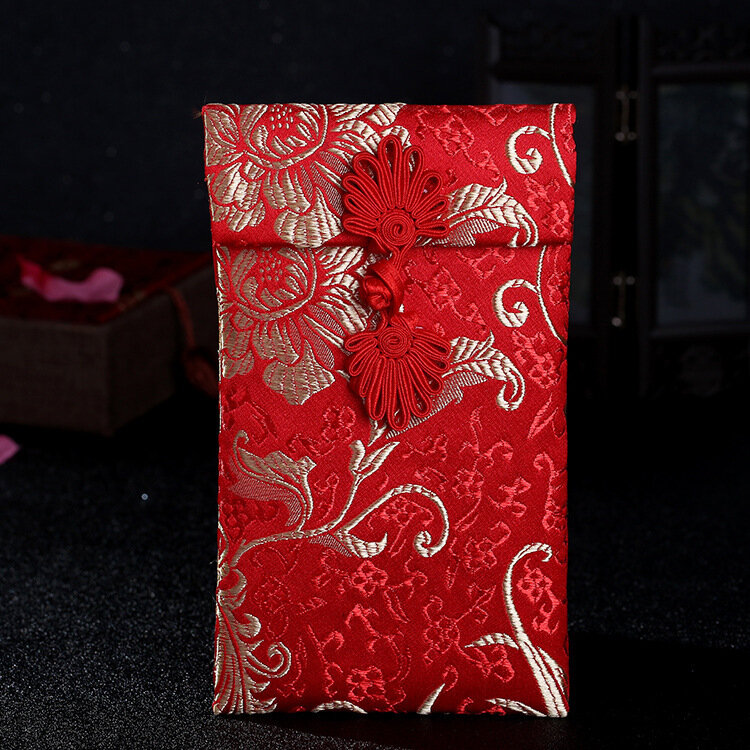 1 قطعة الحزم الحمراء القماش المال المغلف حفلة هدية الصين الربيع مهرجان أطيب التمنيات الزفاف الصيني السنة الجديدة الحزم الحمراء