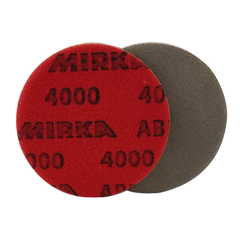 إسفنجة ممزوجة من MIRKA Abralon 180/360/500/600/1000/2000/4000 قرص إسفنجي ممزوج برغوة وحلقة الصنفرة 3 بوصة 4 بوصات تلميع 75 100