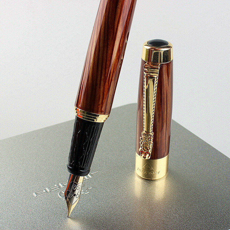 عالية الجودة 8025 معدن قلم حبر خمر الكلاسيكية التنين قلم حبر بنك الاستثمار القومي 0.5 مللي متر الأعمال هدية القلم