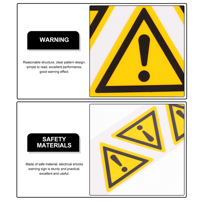 ملصقات علامات التعجب بالخطر ، علامة رمز تحذير ، مثلث أصفر ، ذاتية اللصق ، تحذير في حالات الطوارئ ، 5 *