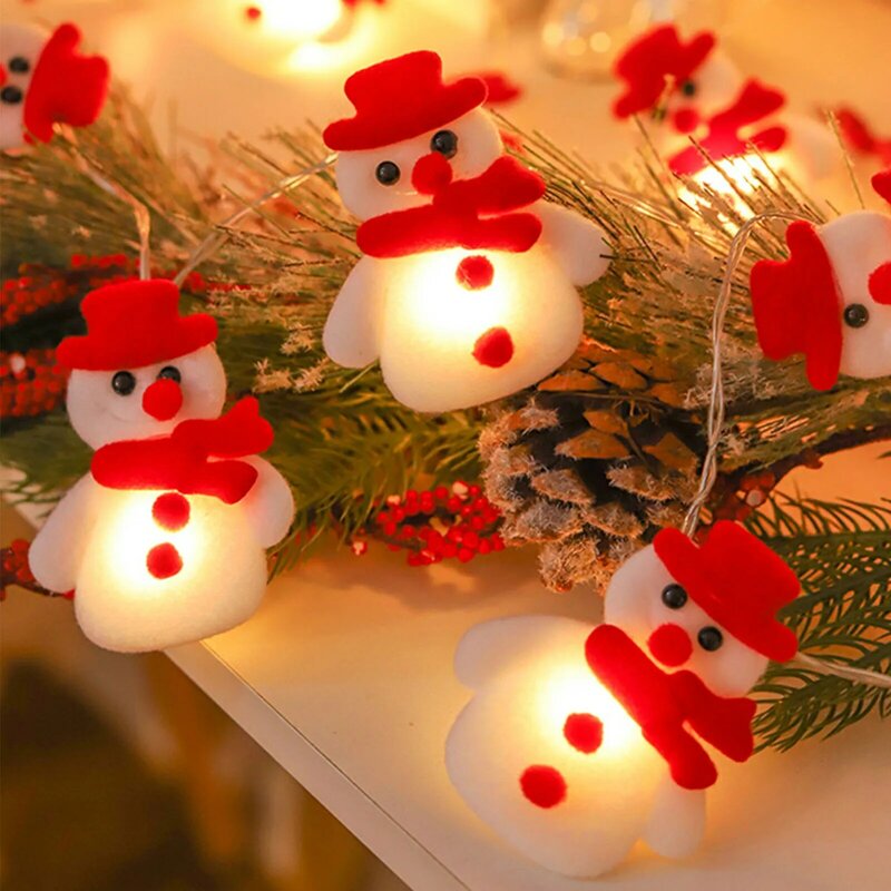عيد الميلاد ثلج سانتا سلسلة أضواء ، جميل أفخم سلسلة أضواء ، الأسرة ، صديق الجار هدية ، شجرة ديكور ، سهلة الاستخدام