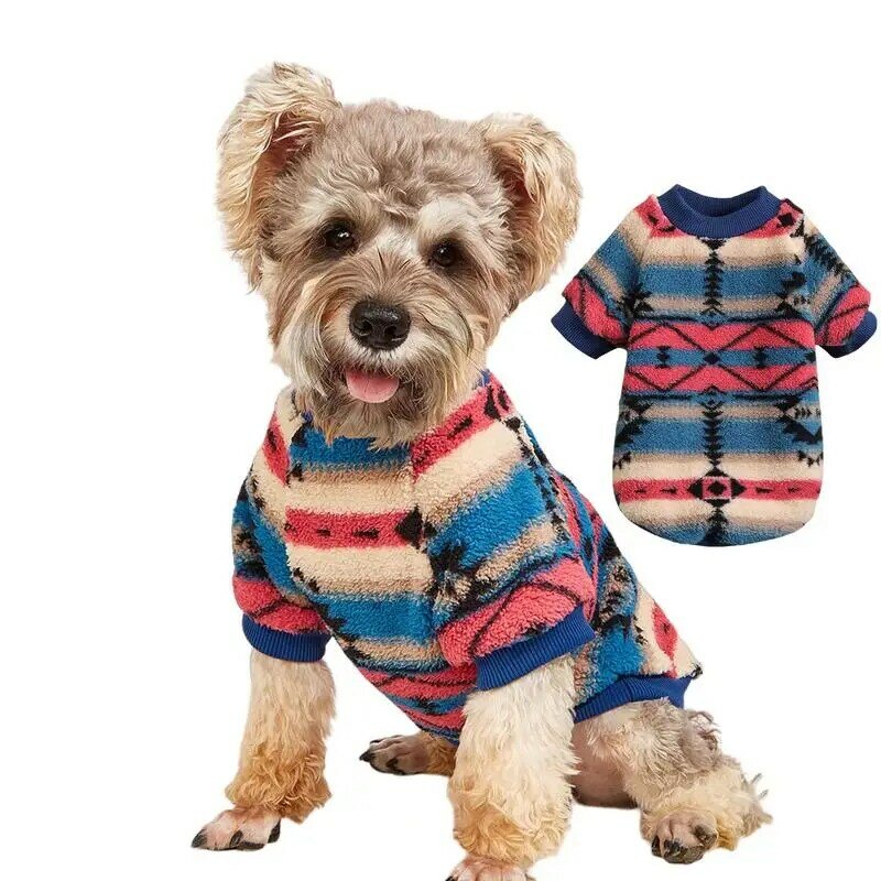 كنزة صوفية جرو سميك ، ملابس كلب دافئة ، طراز وطني ، ملابس حيوانات أليفة ، قطة صغيرة وكبيرة ، شتاء