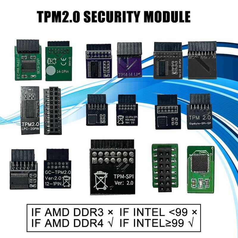 TPM 2.0 التشفير وحدة الأمن ، بطاقة عن بعد ، يدعم الإصدار ، 12 ، 14 ، 18 ، 20 ، 1Pin ، متعددة العلامة التجارية اللوحة الأم ، أحدث
