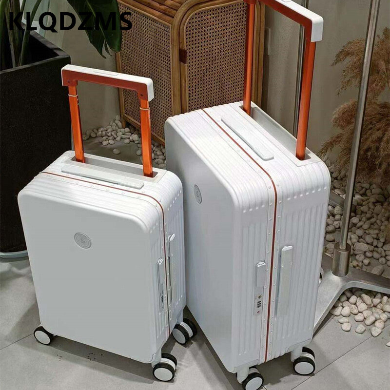 KLQDZMS 20"24"26"29 Inch Men and Women New Boarding Trolley Luggage High-quality Aluminum Frame Silent Universal Wheel Suitcase