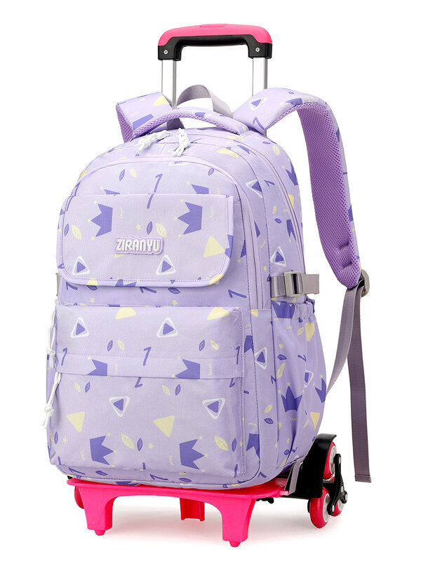حقائب مدرسية للطلاب للفتيات حقيبة ظهر بعجلات حقيبة مدرسية للأطفال بعجلات مضادة للمياه حقيبة أطفال بعجلات