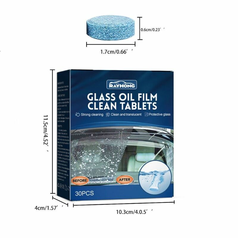 جديد منظف ممسحة الزجاج الأمامي للسيارة زجاج السيارات غسالة المرحاض أقراص فوارة سيارة الزجاج الأمامي تنظيف نظافة الصلبة