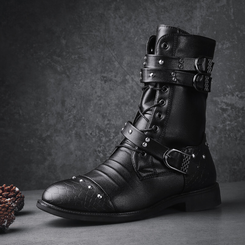 2022 موضة الرجال الأحذية الفراء الشتاء أفخم الدفء فستان رسمي رجال الأعمال تشيلسي الخريف الكاحل حذاء أسود 38-45