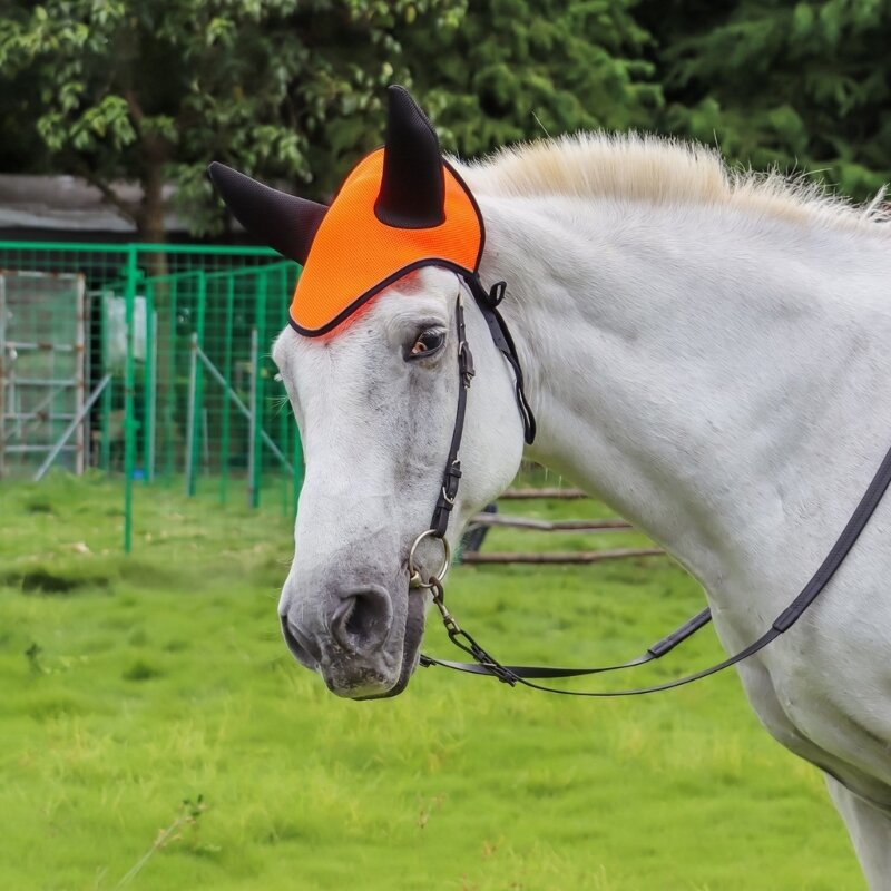 غطاء أذن شبكي للحصان قابل للتنفس معدات حصان الفروسية أغطية رعاية الخيول دروبشيب