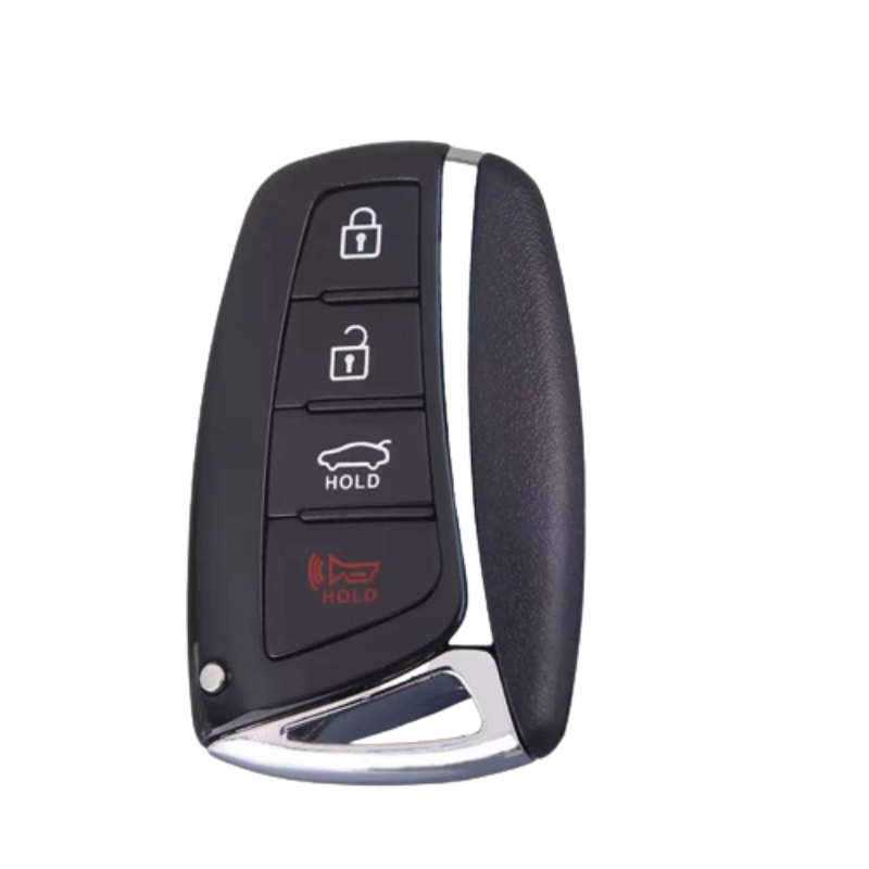 حافظة مفاتيح السيارة من مادة البولي يوريثان لهواتف هيونداي سانتا في سبورت Ix45 Equus المئوية Genesis G80 Grandeur Azera 2013-2016 سلسلة مفاتيح مزودة بغطاء فوب