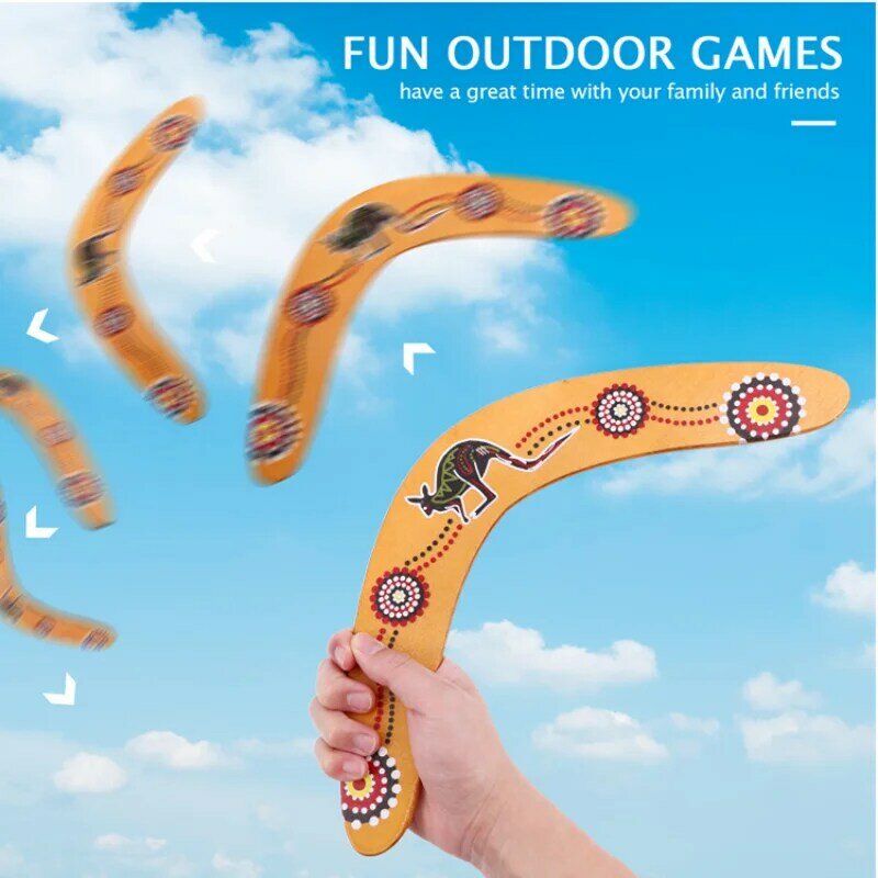جديد الكنغر رمي الظهر الخامس على شكل Boomerang تحلق القرص رمي الصيد في الهواء الطلق لعبة الأكثر مبيعا ملعب خشبي لعبة للهواء الطلق