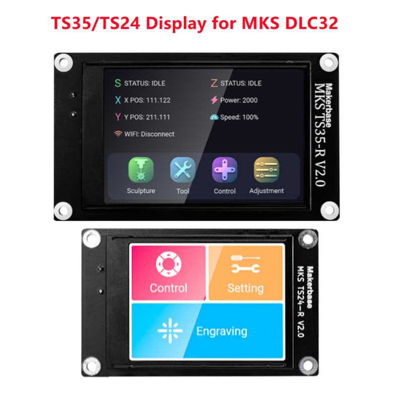 وحدة تحكم اللوحة الأم غير متصل بشاشة تعمل باللمس ، MKS ، DLC32 ، V2.1 ، WIFI ، TFT ، TS24 ، TS35-R ، آلة الحفر بالليزر ، 32 بت