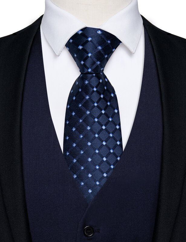 رسمي سليم فستان سترة والأزرق ربطة العنق للرجل سهرة أو دعوى معطف ملحق الرجال الأسود صدرية الذكور العلاقات هدية شحن مجاني