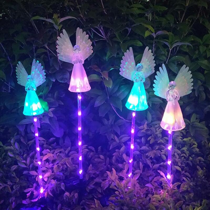 LED مصباح أبيض اللون ملاك ضوء جذاب ديكور عظيم جميل الملاك نمط الحديقة الشمسية مصباح حصة ضوء