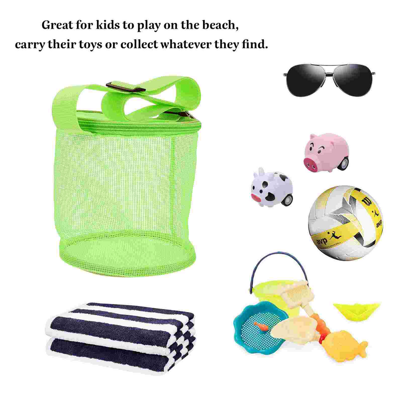 حقيبة الشاطئ البلاستيكية المحمولة ، أكياس القماش الخشن للسفر ، الصدف العملي ، الطفل ، شبكة