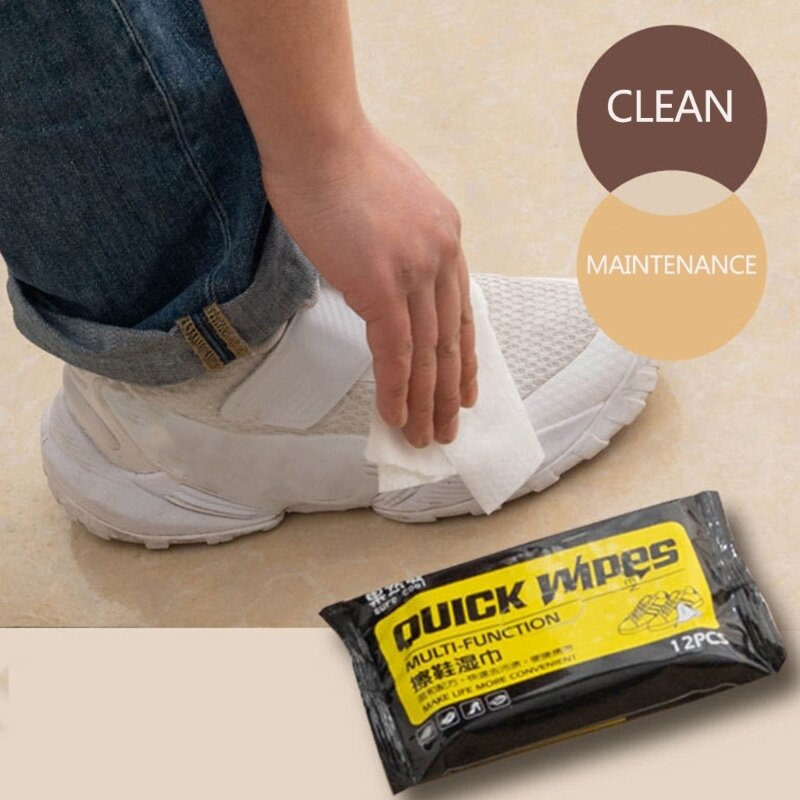 عبوة واحدة من مناديل تنظيف الأحذية الرياضية متعددة الأغراض لإزالة البقع وتوفير الإمساك