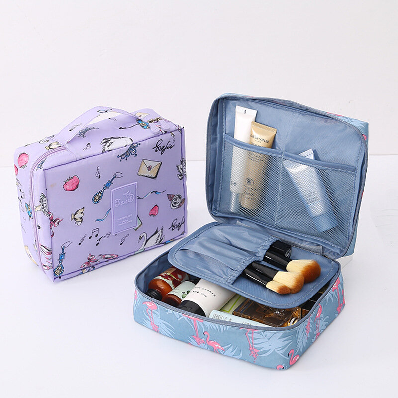 متعددة الوظائف المرأة في الهواء الطلق حقيبة التخزين مستحضرات التجميل تنظيم حقيبة مستحضرات التجميل المحمولة مقاوم للماء الإناث السفر يشكلون الحالات