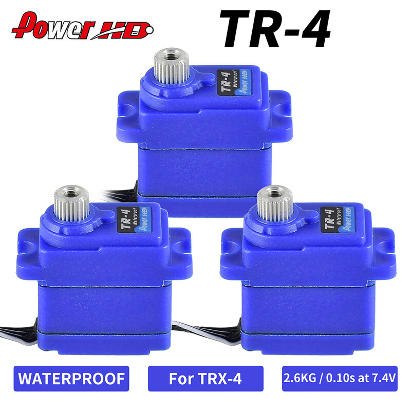 PowerHD TR-4 TR4 Mini 7.4 فولت 2.6 كجم مقاوم للماء المعادن والعتاد سيرفو ل Traxxas TRX4 RC المركبات نموذج أجزاء يستبدل 2065