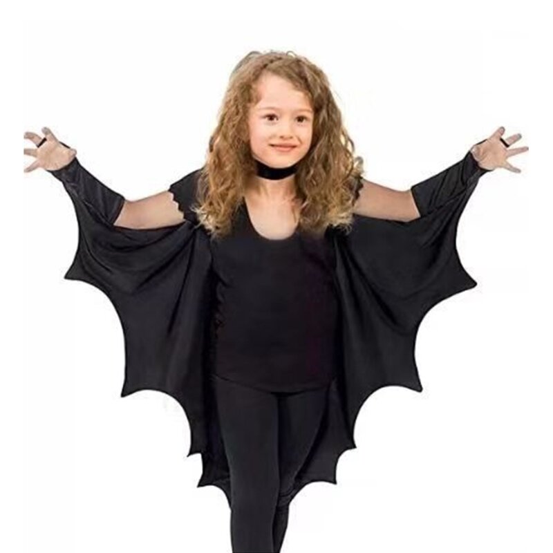 للجنسين طفل اللباس حزب الأطفال تأثيري هالوين الخفافيش عباءات الخفافيش الرأس