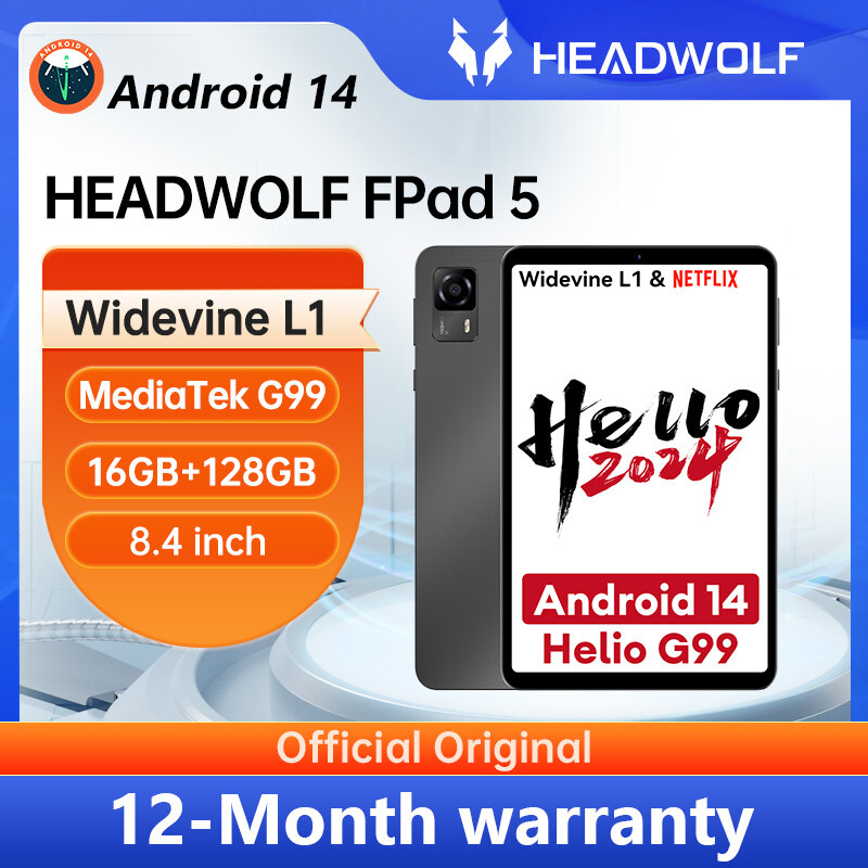 قرص Android 14 ، 8 جيجابايت + 8 جيجابايت رام ، 2.1 جيجابايت ، ufstk Helio G99 ، ah ، دعم WideVine L1 4G LTE