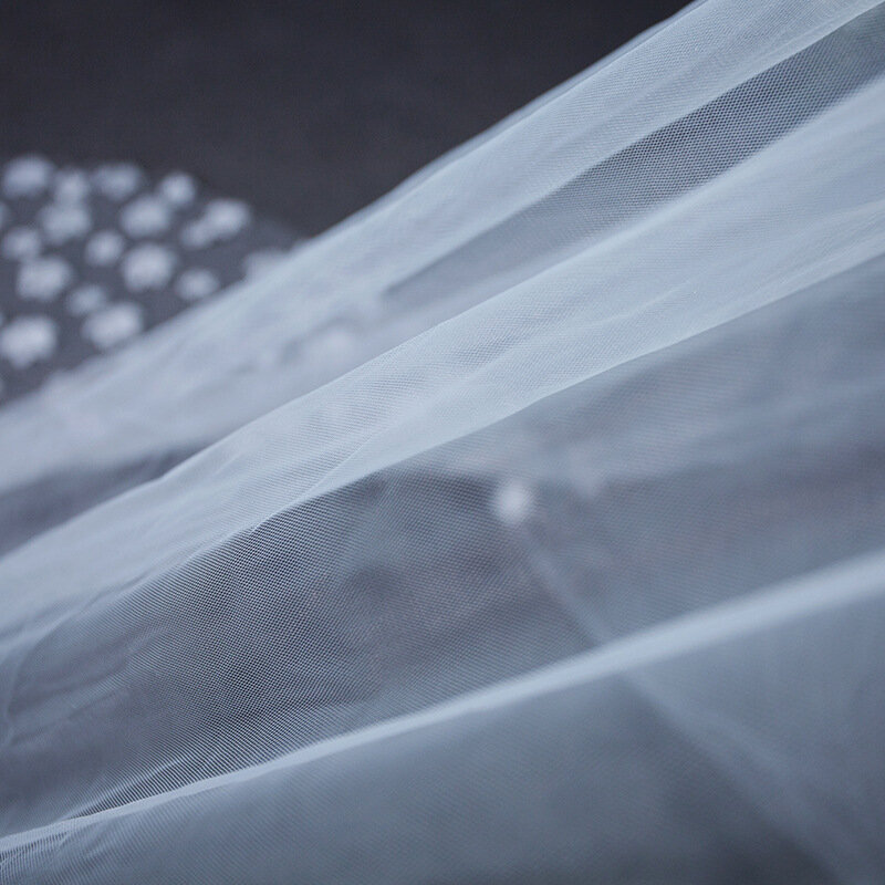 العروس طويلة التطهير الحجاب الجملة لينة شبكة زائدة نمط في L حجم فستان الزفاف الحجاب الحجاب غطاء الرأس الحجاب غطاء الرأس