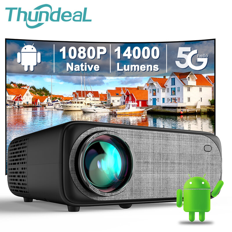 ثانديل-جهاز عرض HD كامل مع فيديو LED ، المسرح المنزلي ، فيلم السينما المنزلية متعاطي المخدرات ، أندرويد TD97 ، 4K ، 1080P ، واي فاي