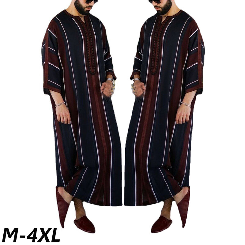 عباية رجالية عتيقة عربية إسلامية طويلة ، ملابس إسلامية ، قميص فضفاض ، ثوب جبة ، فساتين سعودية للشرق الأوسط