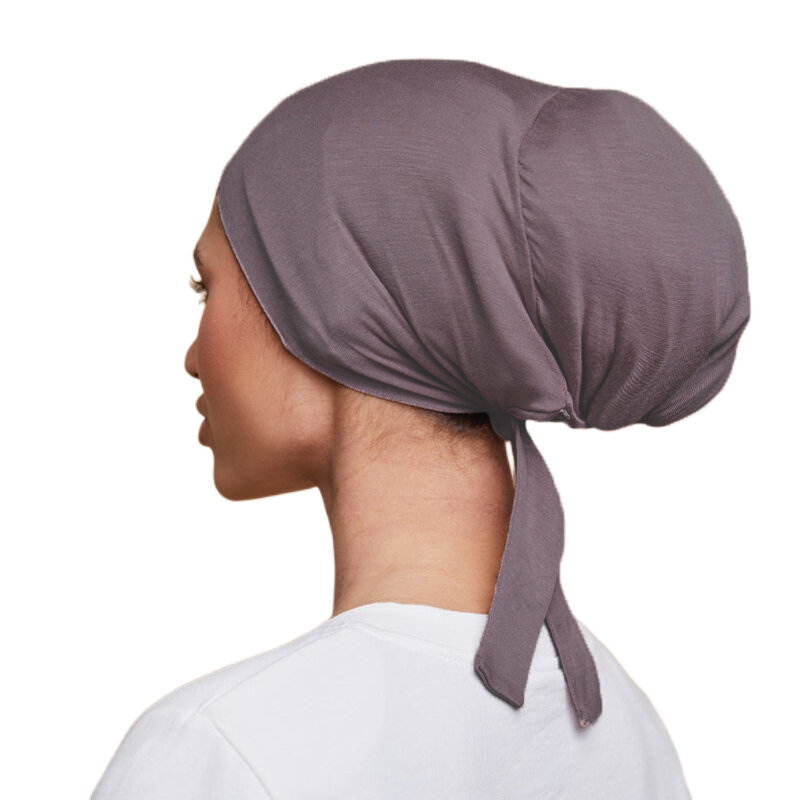 وشاح تحت الساتان قابل للتعديل للنساء المسلمات ، غطاء حجاب داخلي ، غطاء تحت غطاء داخلي مشروط ، طبقات مزدوجة ، حماية الشعر ، تحت الوشاح