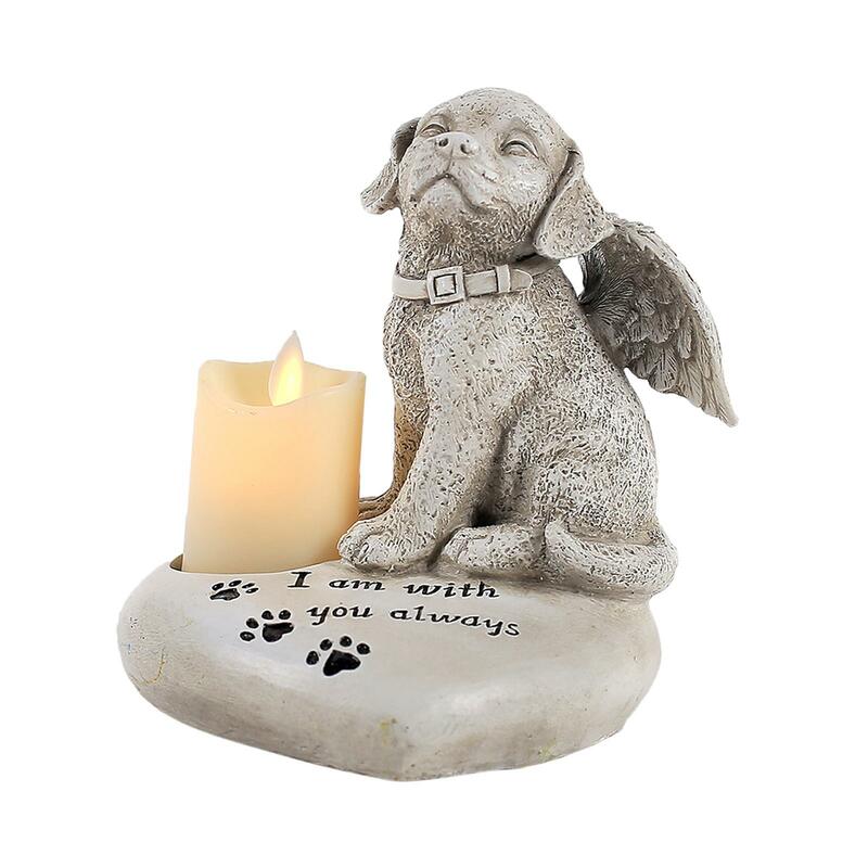 تمثال تذكاري لمحبي الكلب تحية ، هدية تذكارية للحيوانات الأليفة ، تمثال الملاك الكلب ، المنحوتات في الهواء الطلق ، هدية RemembHonor الكلب