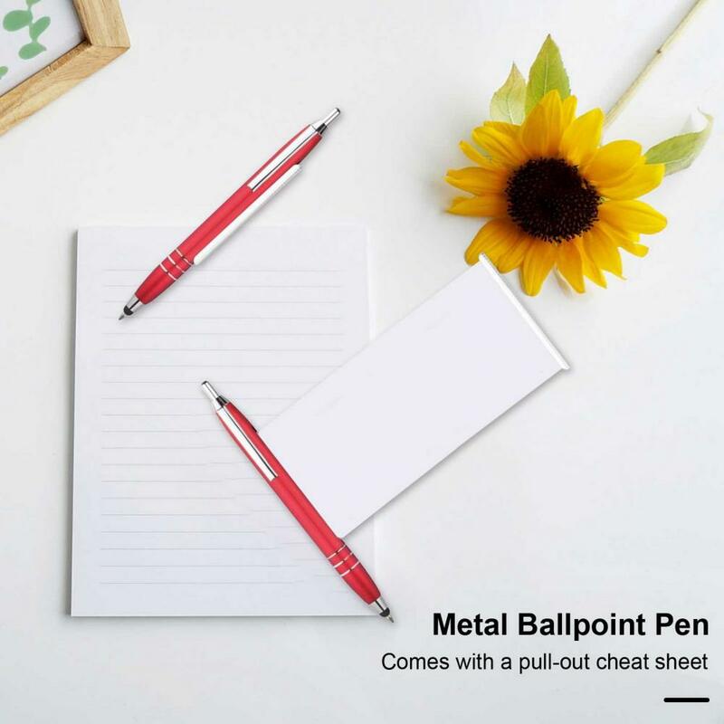 قلم حبر جاف معدني قابل للسحب ، قلم قابل للسحب ، قلم ورقي للغش ، مشبك كتابة سلس ، أقلام تثبيت ، أدوات مكتبية