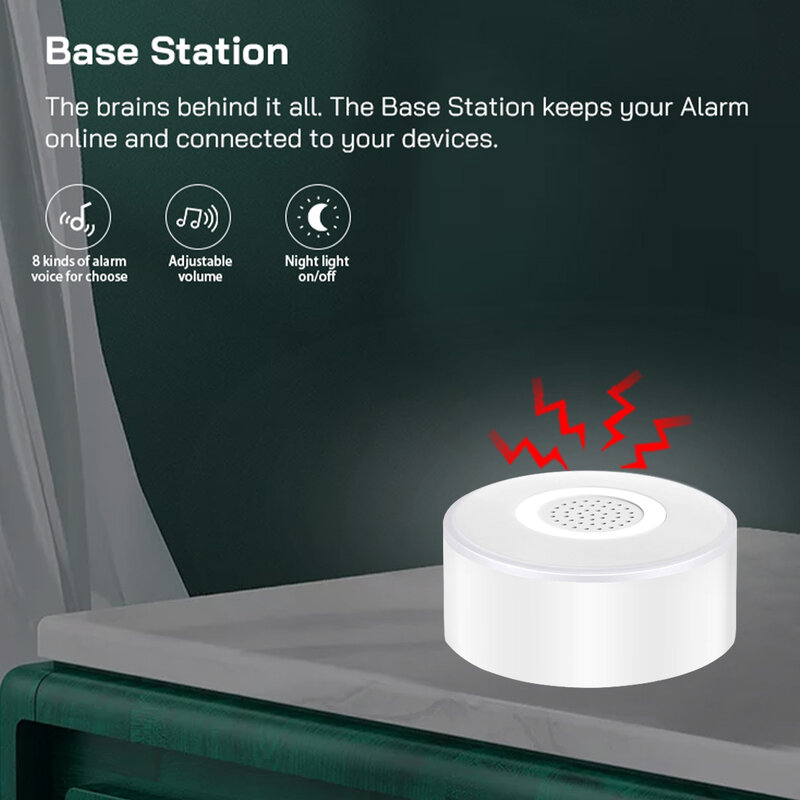 AGSHOME 11 قطعة نظام أمان المنزل اللاسلكي Tuya Smart APP التحكم عن بعد Alexa Google متوافق بدون عقد مستشعر الباب SOS