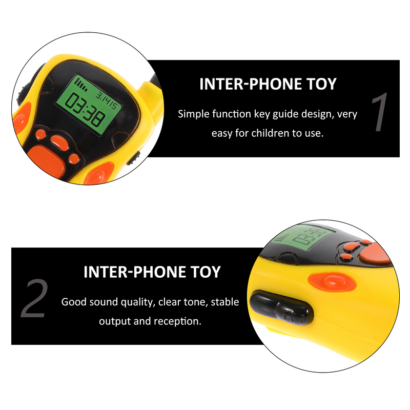 ألعاب جهاز اتصال لاسلكي للأطفال ، تفاعلية للأطفال بين الهواتف ، بلاستيكية محمولة باليد ، رسوم كرتون للوالدين والطفل ، 2 *