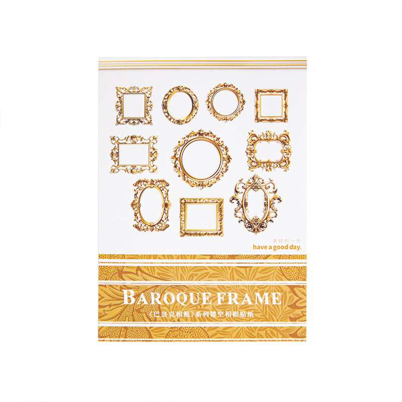 علامات سلسلة إطار الباروك ، ديكور ألبوم الصور ، ملصق ورقي ، 6 مجموعات لكل لوط