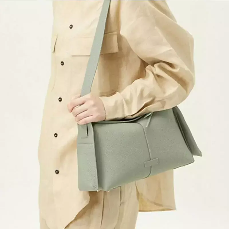 حقيبة كروس بودي من جلد سونغمونت للنساء ، سعة كبيرة ، حقيبة كتف واحدة ، حقائب ركاب ، علامة تجارية فاخرة ، حقيبة حمل مصممة ، جديدة ،