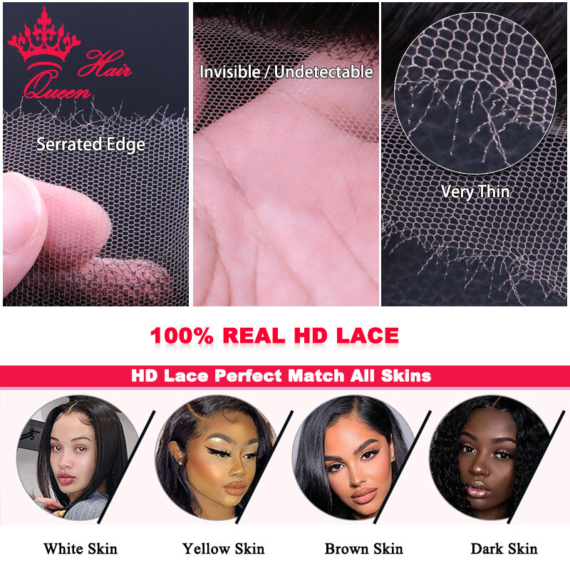 Real HD Lace Wig Body Wave Melt Skin Lace Pre Plucked Raw Human Hair 13x4 13x6 5x5 6x6 7x7 Lace Closure Frontal Wig Queen Hair