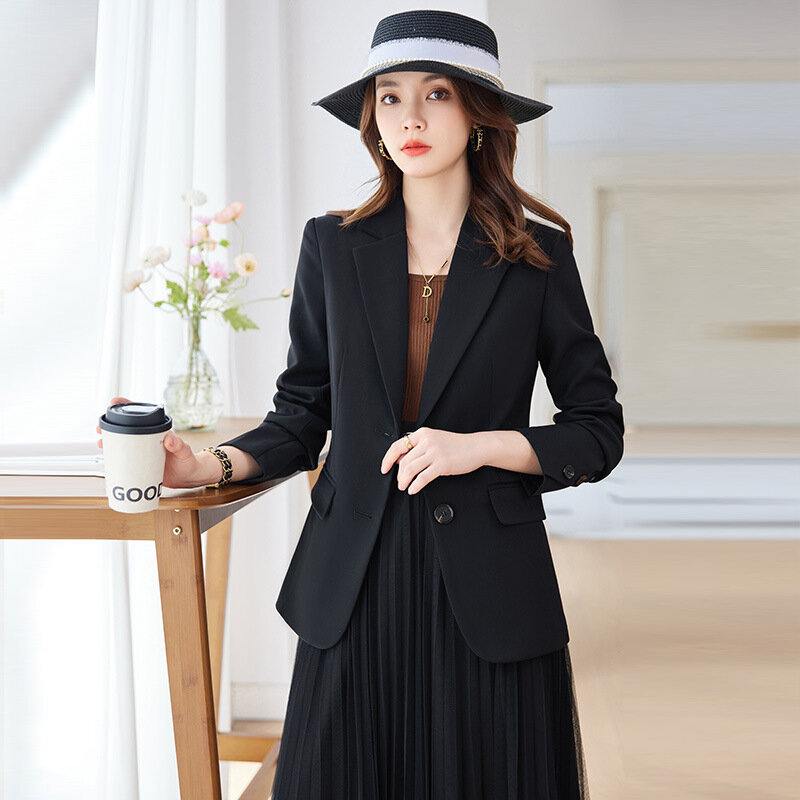 معطف بدلة ركاب مناسب للجسم للنساء ، سترات مكتب ، أزياء ترفيهية ، الربيع والخريف ، جديد
