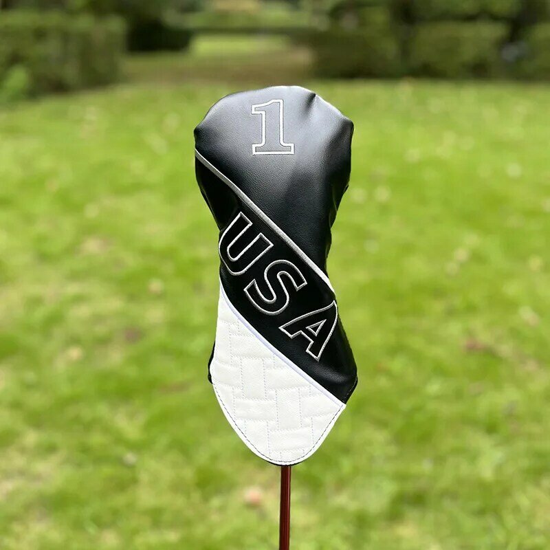 أغطية رأس نادي الغولف من الجلد الصناعي للرجال والنساء ، تصميم V ، سائق الممر ، أسود ، أبيض ، الولايات المتحدة الأمريكية ، #3 ، #5 ، هجين ، #5