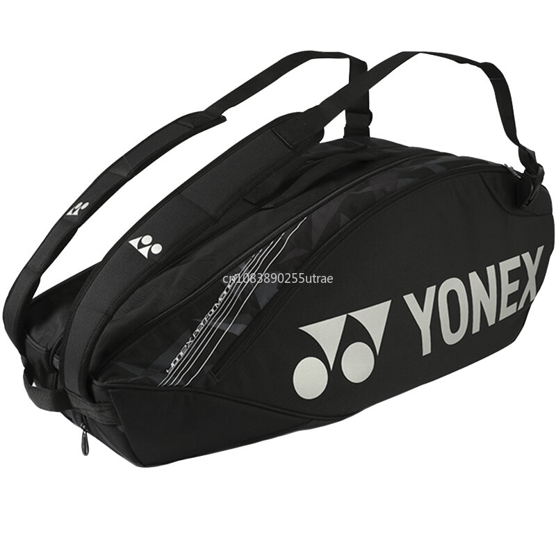 حقيبة رياضية احترافية من Yonex مع مقصورة أحذية مستقلة للنساء والرجال ، إصدار جولة ، Yonex ، 6 مضارب