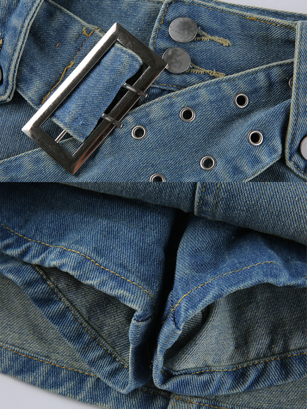 تنورة جينز حريمي Rockmore تنورة جينز قصيرة ضيقة بخصر منخفض تنورة قصيرة مستقيمة صيفية هاراجوكو كلاسيكية مثيرة لعام 2021