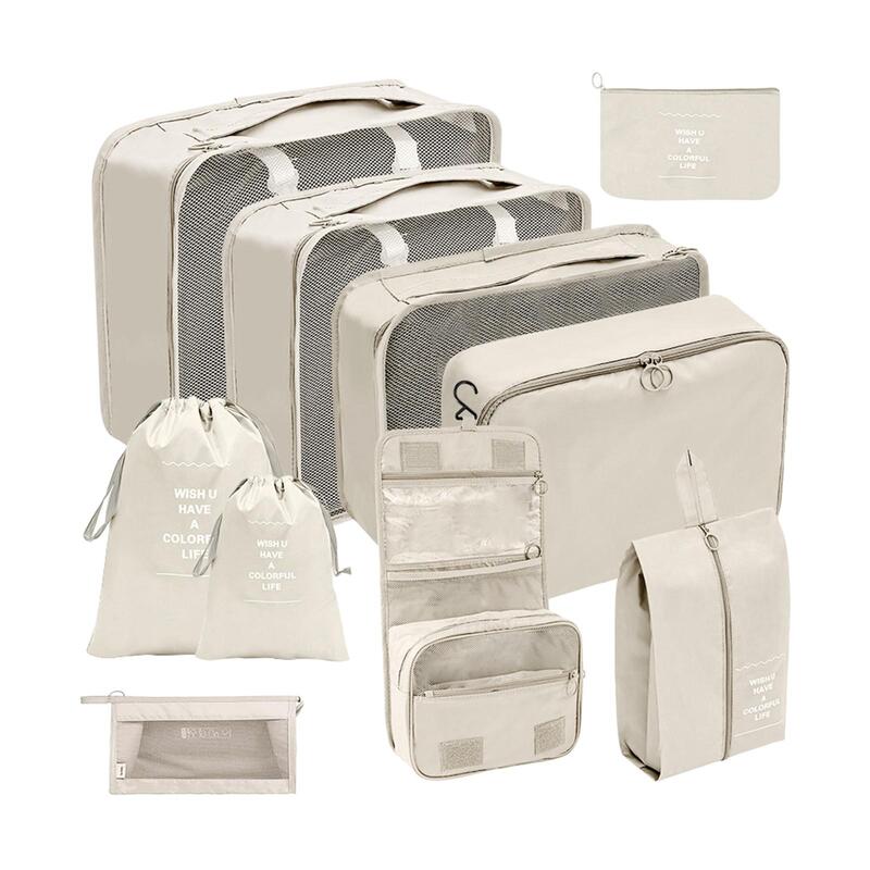 مكعبات التعبئة ضغط لحقيبة ، حقيبة أدوات الزينة ماكياج متعددة الأغراض ، 10x