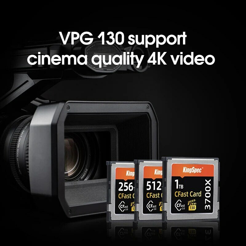 بطاقة ذاكرة سريعة KingSpec-C ، بطاقة فلاش ، CF ، GB ، ro GB ، 1 ، من من من من من نوع Mbps ، Full ، HD ، 4K ، كاميرا فيديو
