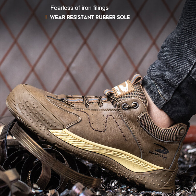 أحذية السلامة من Waliantile للرجال ، أحذية العمل من الصلب الصناعي بأصابع القدم ، مقاومة للثقب للذكور ، أحذية غير قابلة للتدمير مضادة للسحق ، جودة