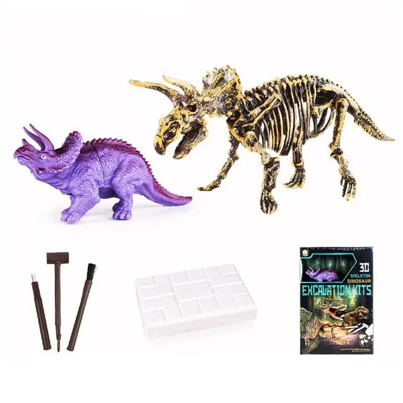 مجموعات حفارة ديناصور للأطفال ، ألعاب العلوم التعليمية ، سلة عيد الفصح ، تخزين المواد ، هدية